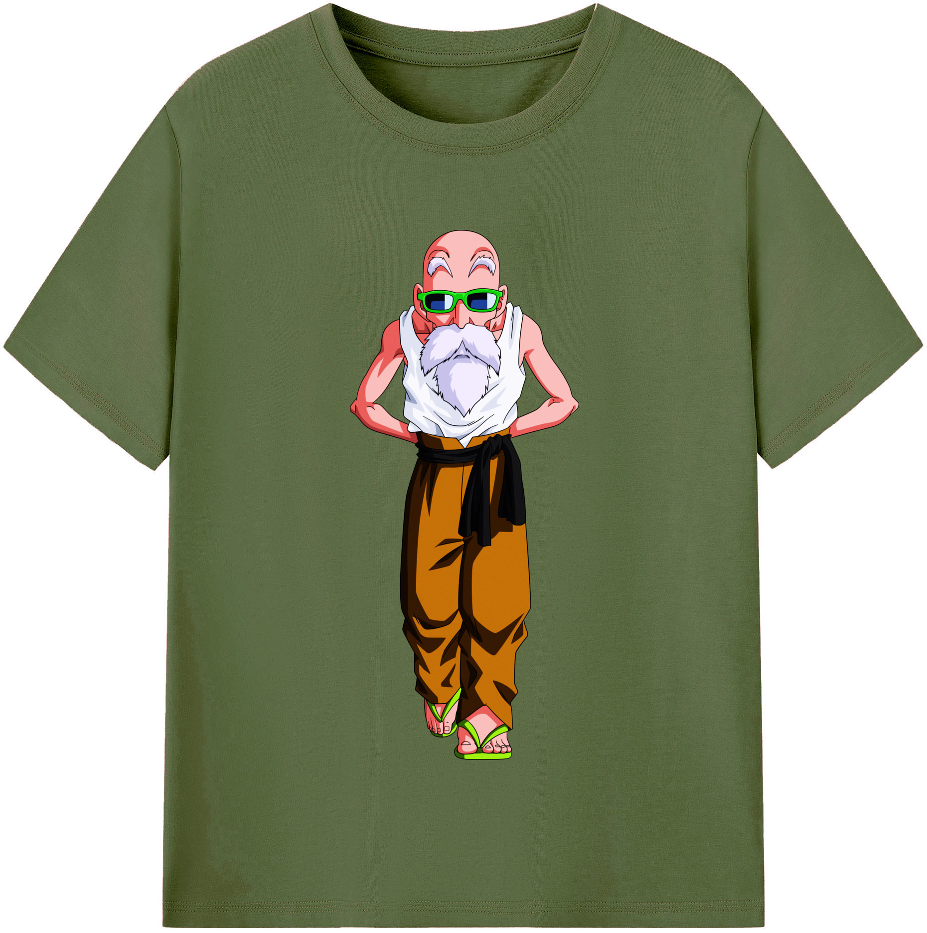 （画像用） ドラゴンボール 亀仙人（かめせんにん） DRAGON BALL Master Roshi Kame Sennin 綿100％半袖Tシャツ（フロントプリント）